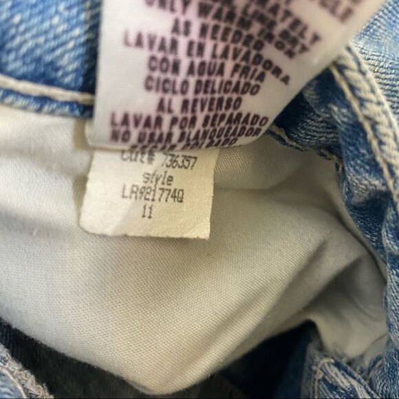 VTG L.E.I. Premium Patches Rose Straight Jeans Sz 11 - Picture 13 of 13